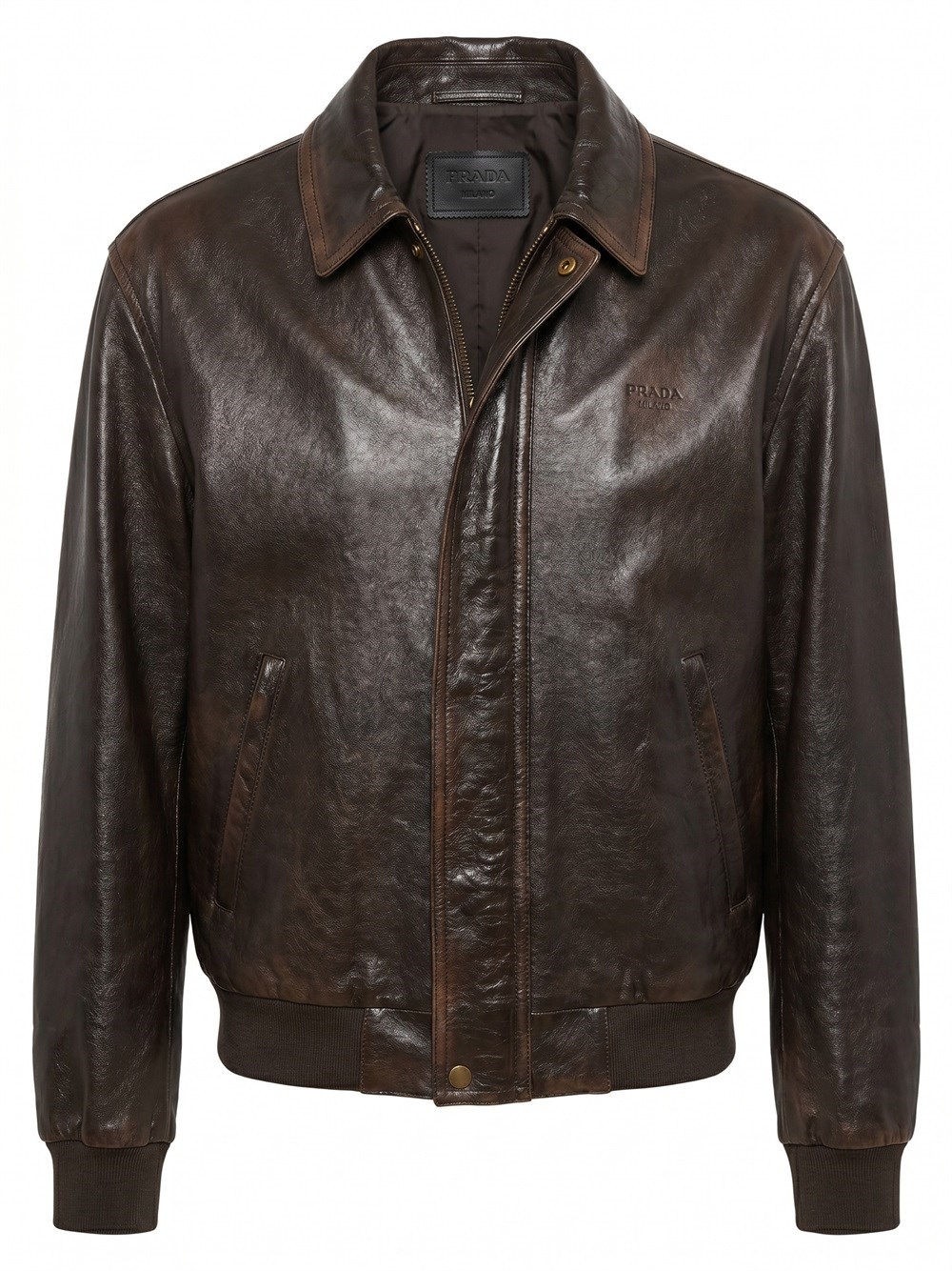 Prada Nappa Leather Bomber Jacket