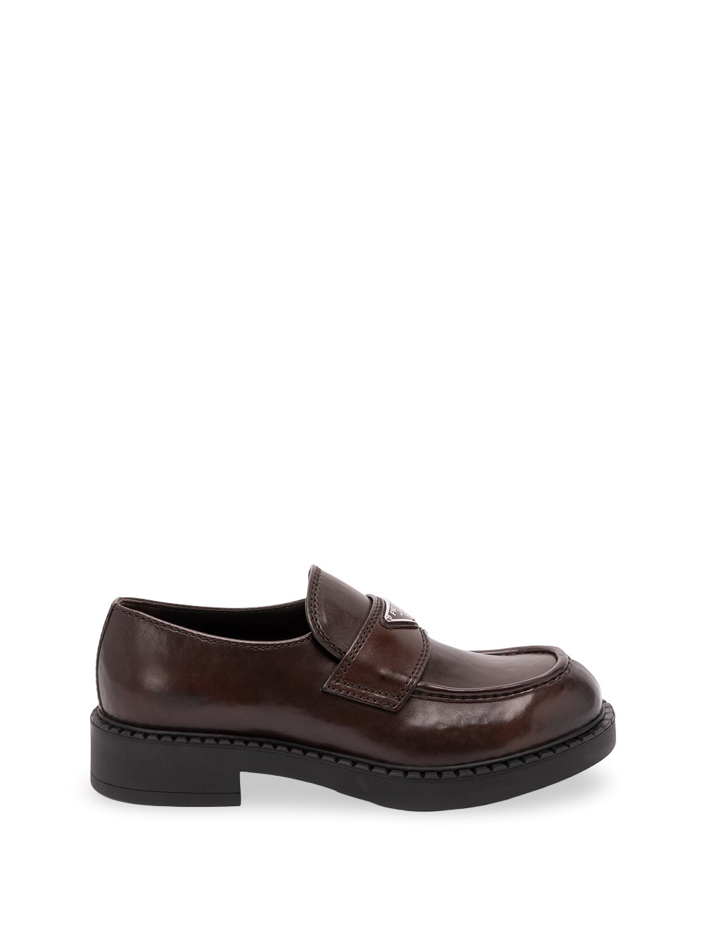 Prada Chocolate Leather Loafers