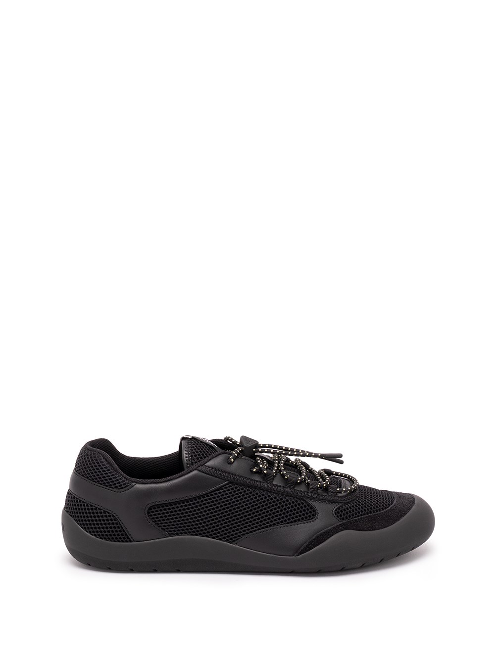 Prada Speedrock Leather And Mesh Sneakers