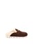 Miu Miu Suede and Shearling Mules