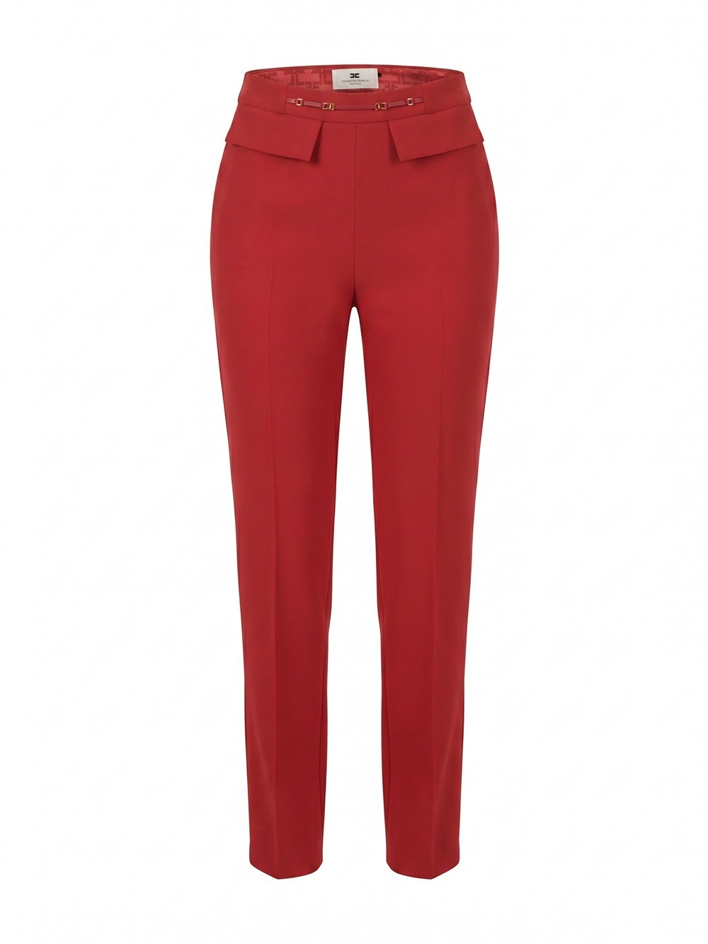 Elisabetta Franchi Slim Fit Pants In Double Layer Stretch Crêpe