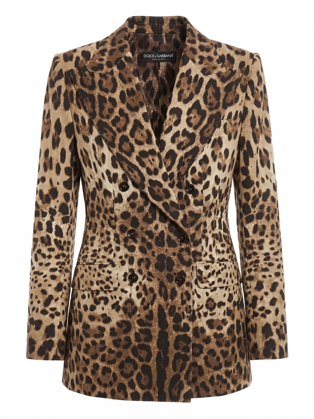 Dolce & Gabbana Leopard-Print Double-Breasted Blazer