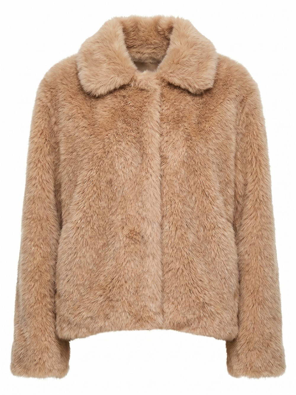 Max Mara Maxmara `s Faux-fur Jacket In Brown