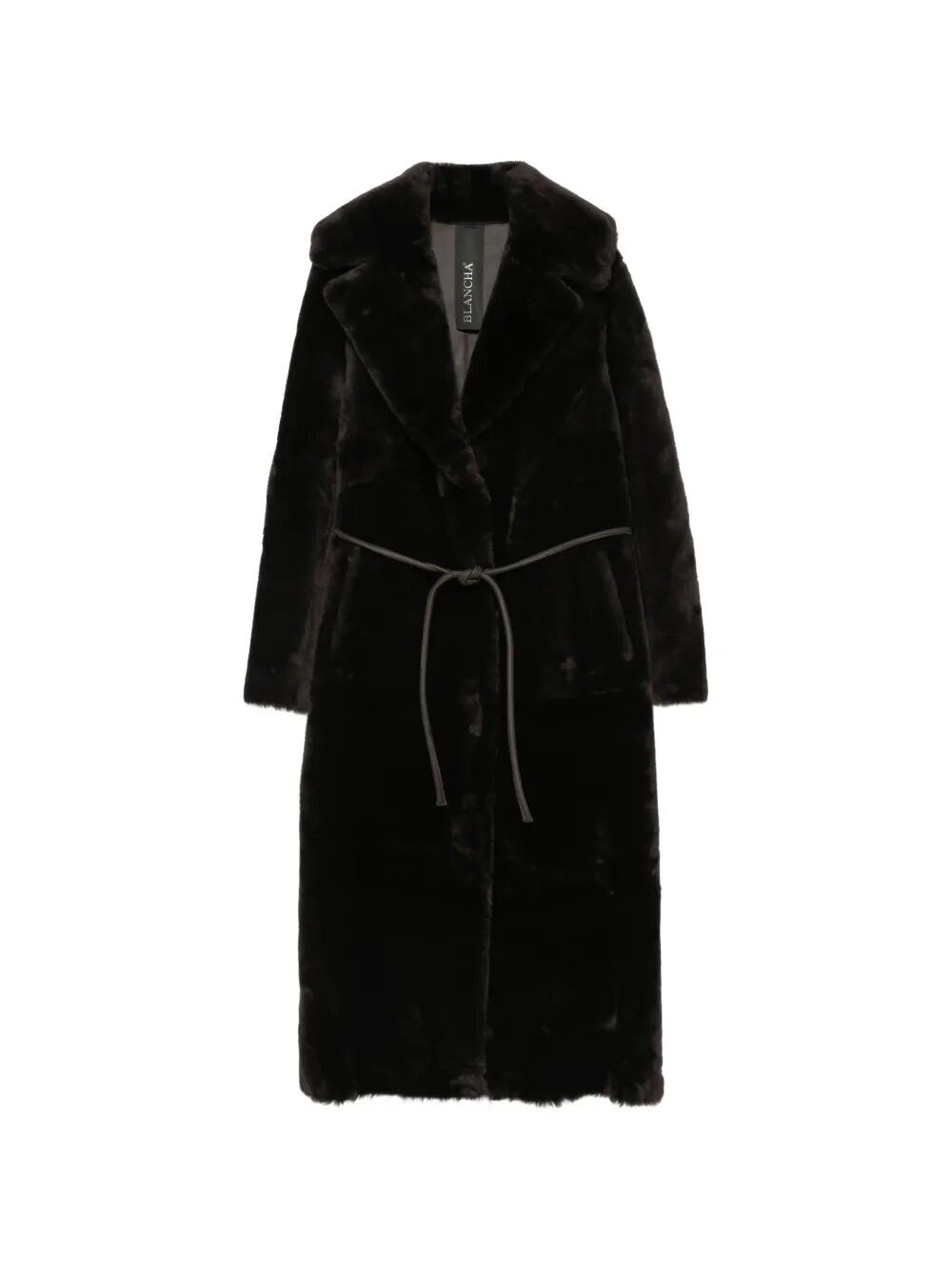Blancha Shearling Coat In Brown