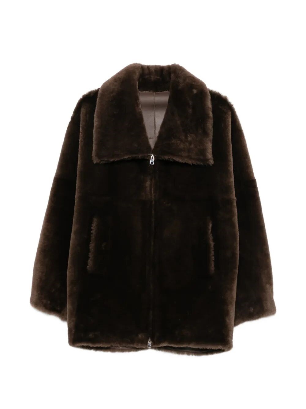 Blancha Shearling Jacket In Brown