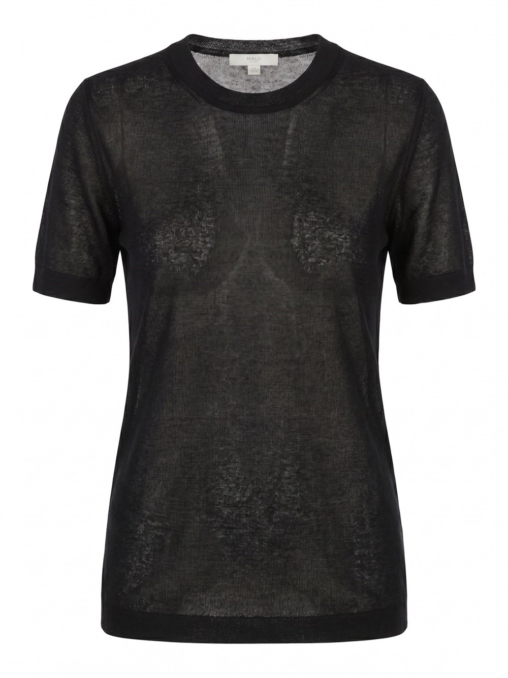 Malo Round Neck Sweater In Black
