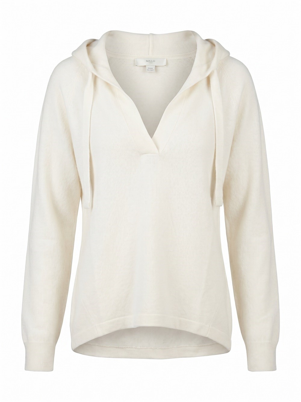Malo Hooded Sweater In White