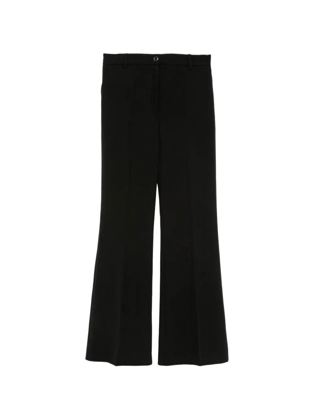 Pinko Pressed-crease Flared Trousers In Black