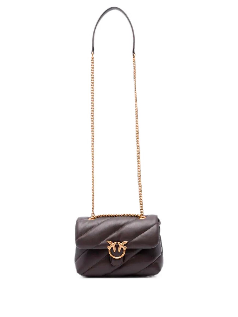 Pinko , Shoulder Bags, Female, Brown, One Size, Love Puff Mini - Image 3