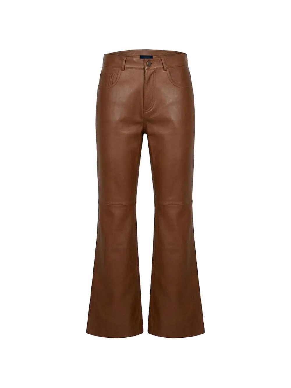 Haikure `flora` Leather Pants In Brown