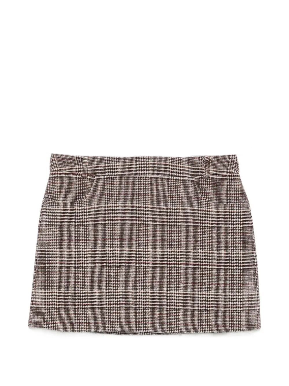 Ermanno Scervino Check-pattern Mini Skirt In White