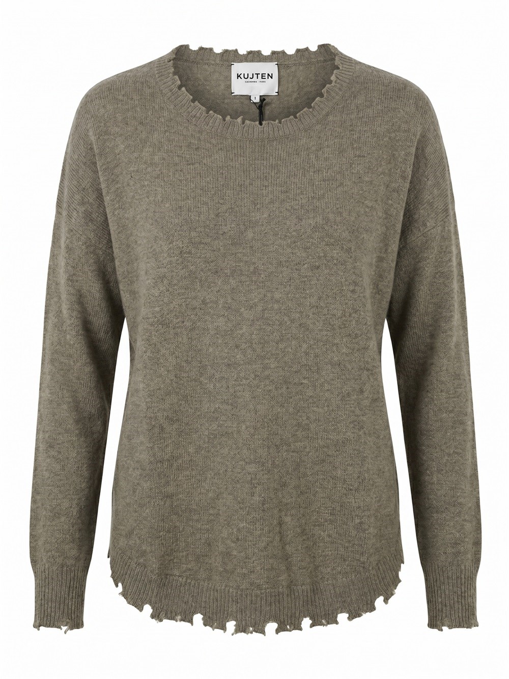 Kujten `mela` Round Neck Sweater In Green