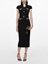 Self-Portrait Wool Crepe Midi Dress