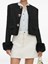 Self-Portrait Boucle Fur Cuff Jacket