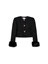 Self-Portrait Boucle Fur Cuff Jacket