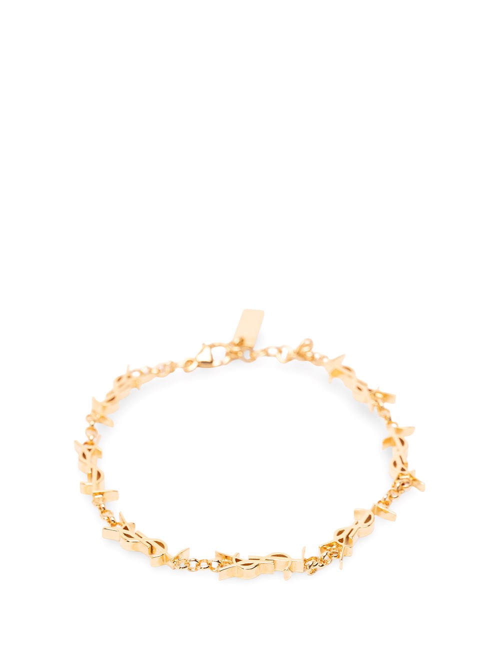 Saint Laurent Saint Laurent Cassandre Multi Charm Bracelet In Metal