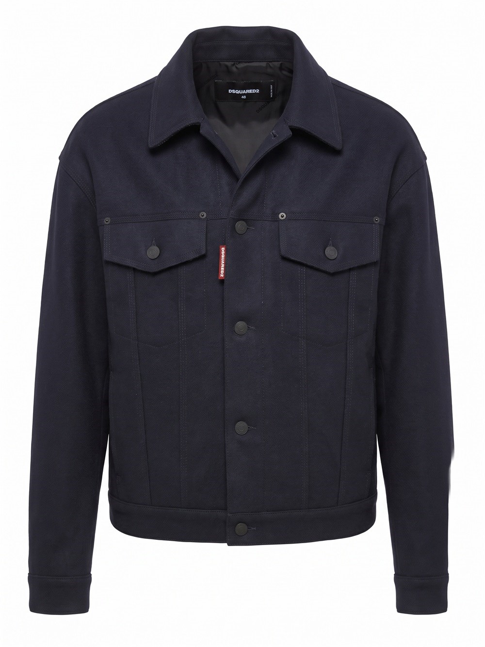 Dsquared2 Felted Wool Jacket In Blue
