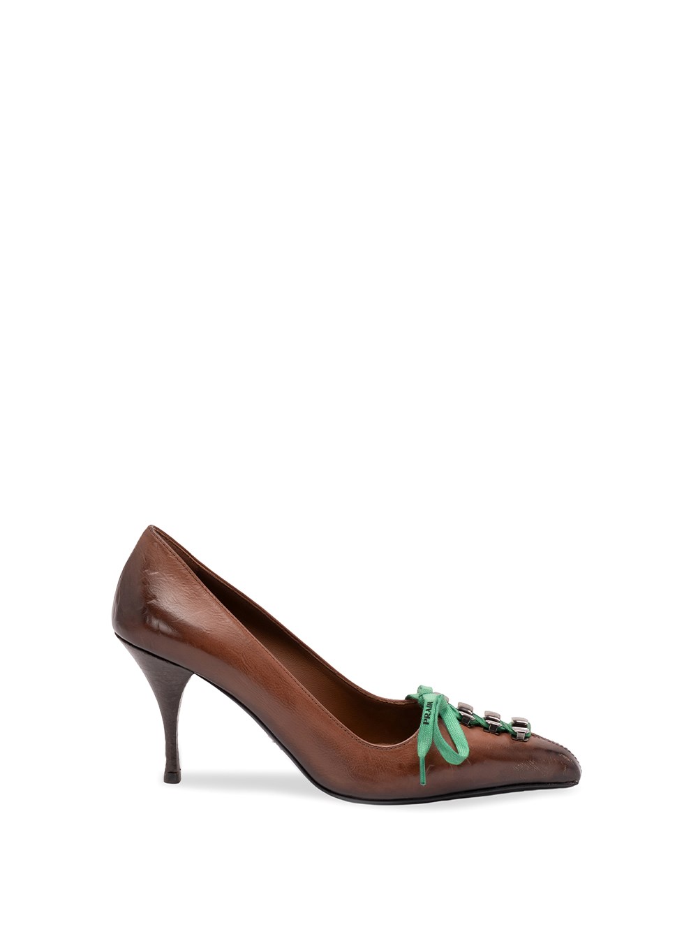 Prada Leather Pumps In Brown