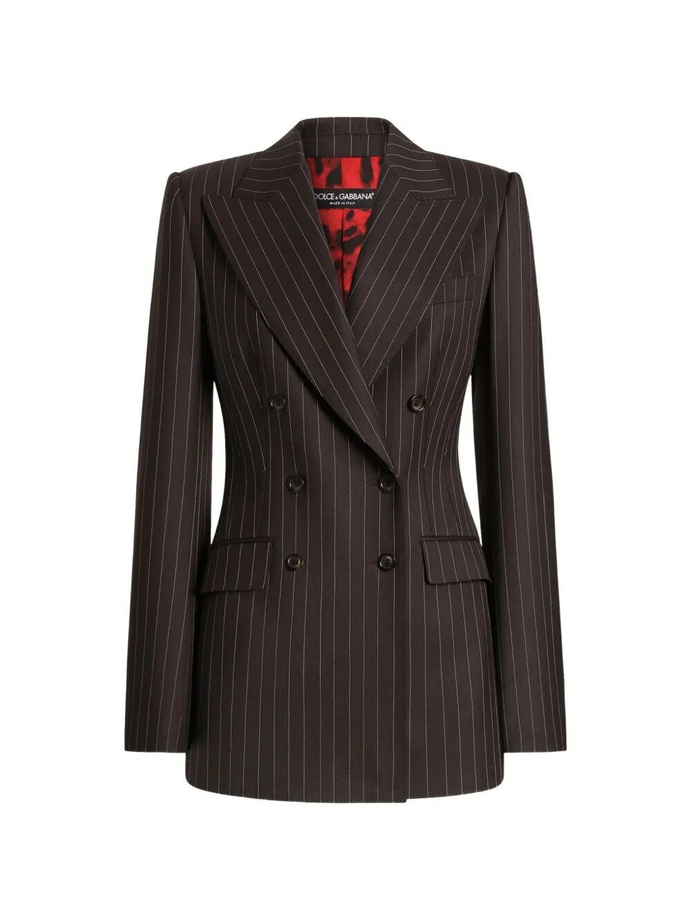 Dolce & Gabbana Double-Breasted Pinstripe Turlingon Blazer