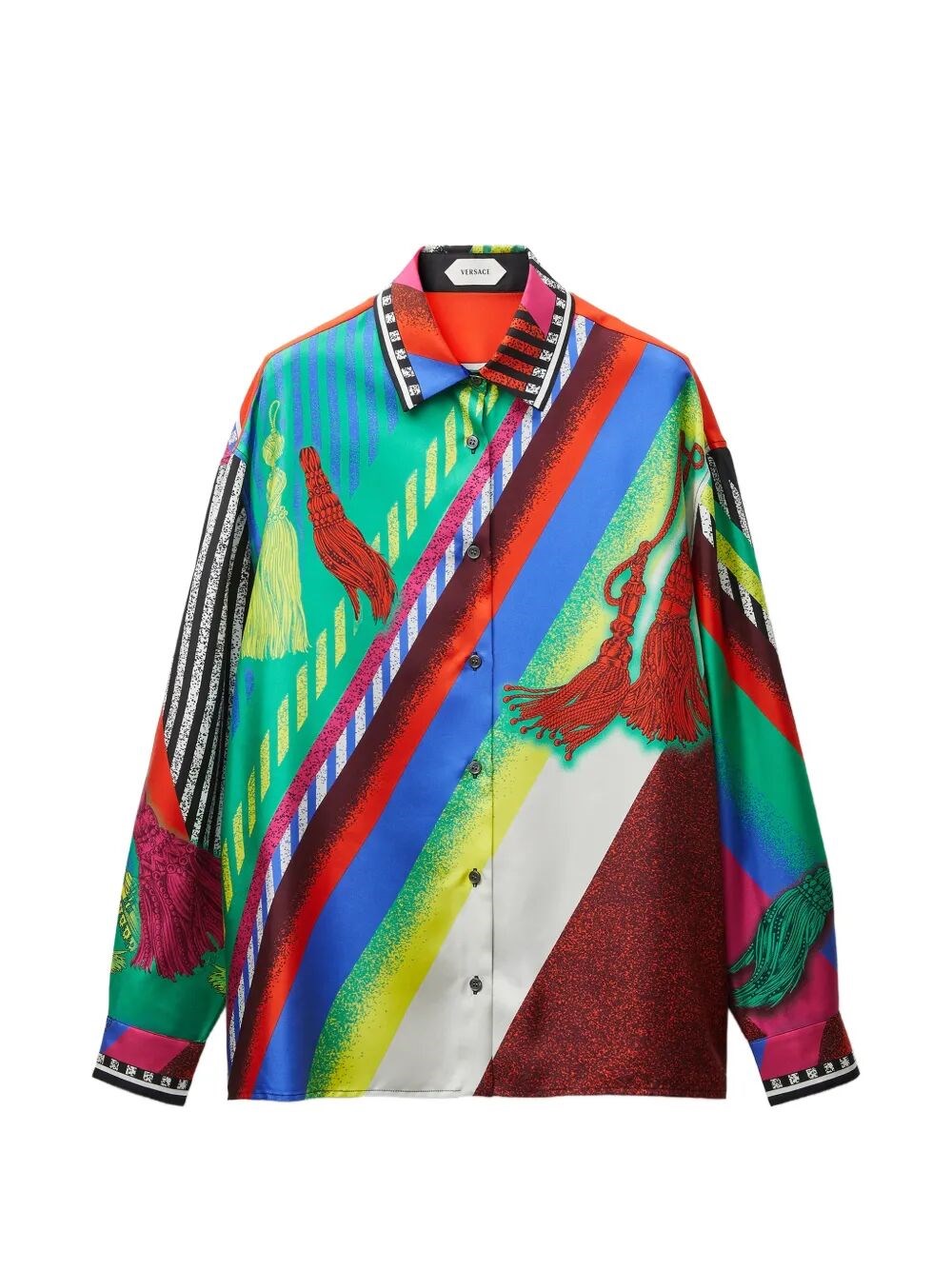 Versace Printed Silk Twill Shirt Formula 6 Print