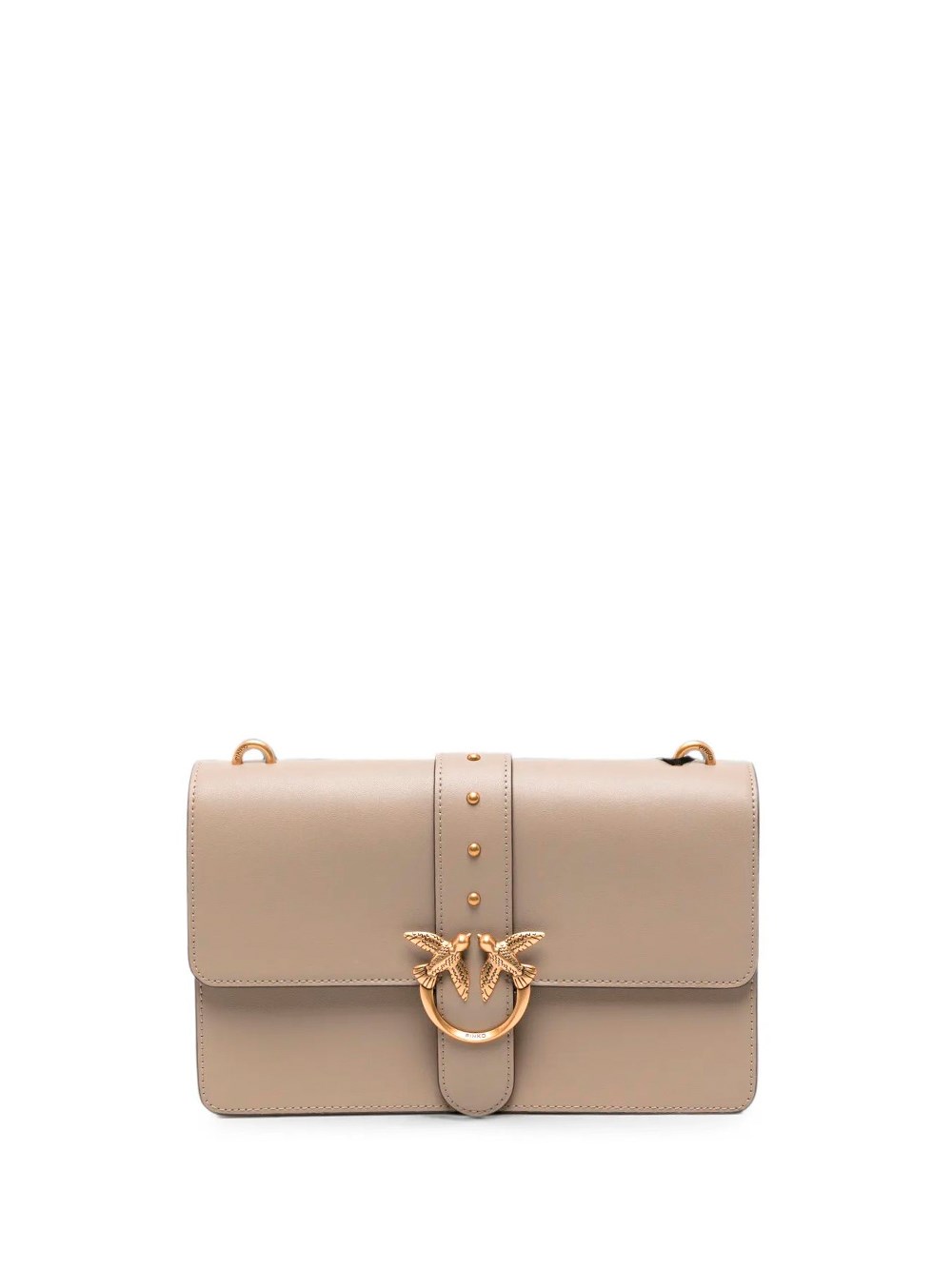 Pinko A0f1i49q Borsa Media Love Bag One Grigiotalpa Antique Gold - Immagine 3