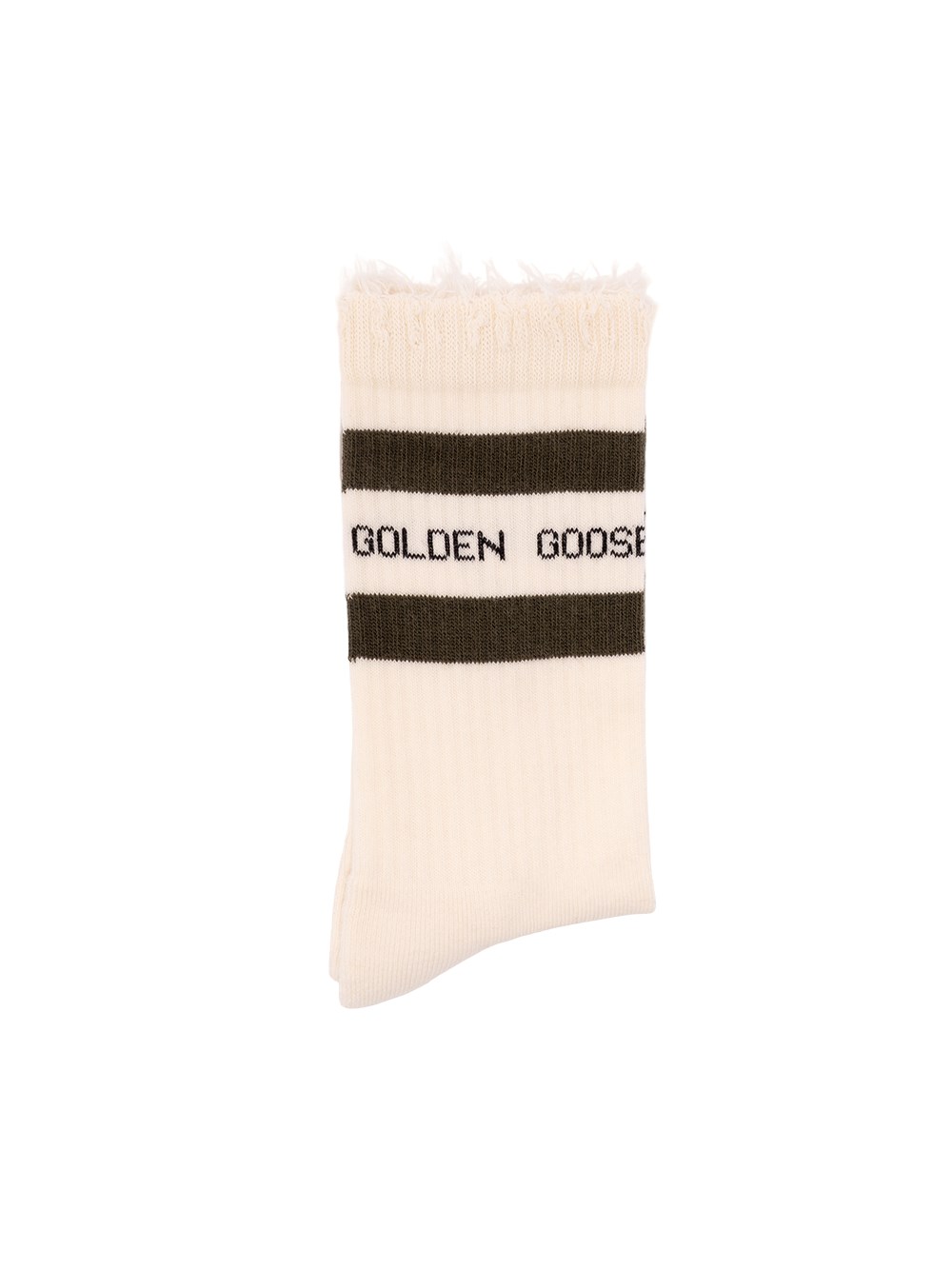 Golden Goose Socks Rib/stripes In White