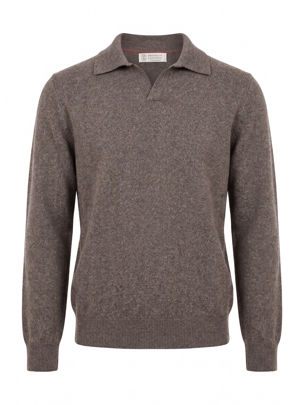 BRUNELLO CUCINELLI Brunello Cucinelli Mouliné Cashmere Knit Polo