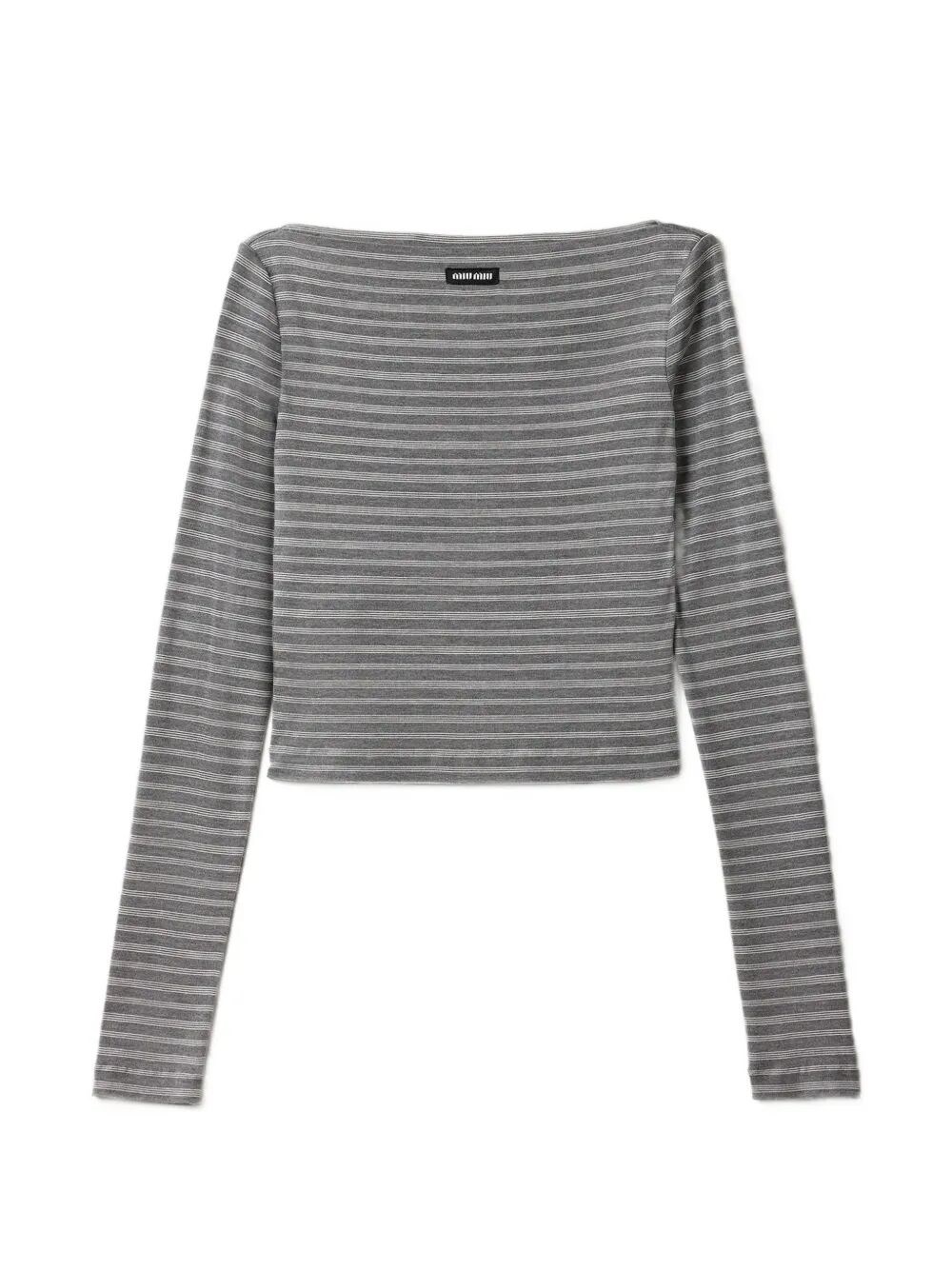 Miu Miu Miu Miu Striped T-Shirt　ミュウミュウ ストライプ T シャツ