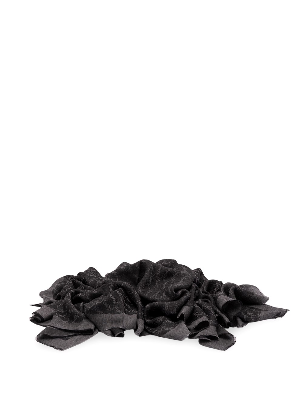 Saint Laurent Cassandre Scarf In Cashmere And Silk Jacquard