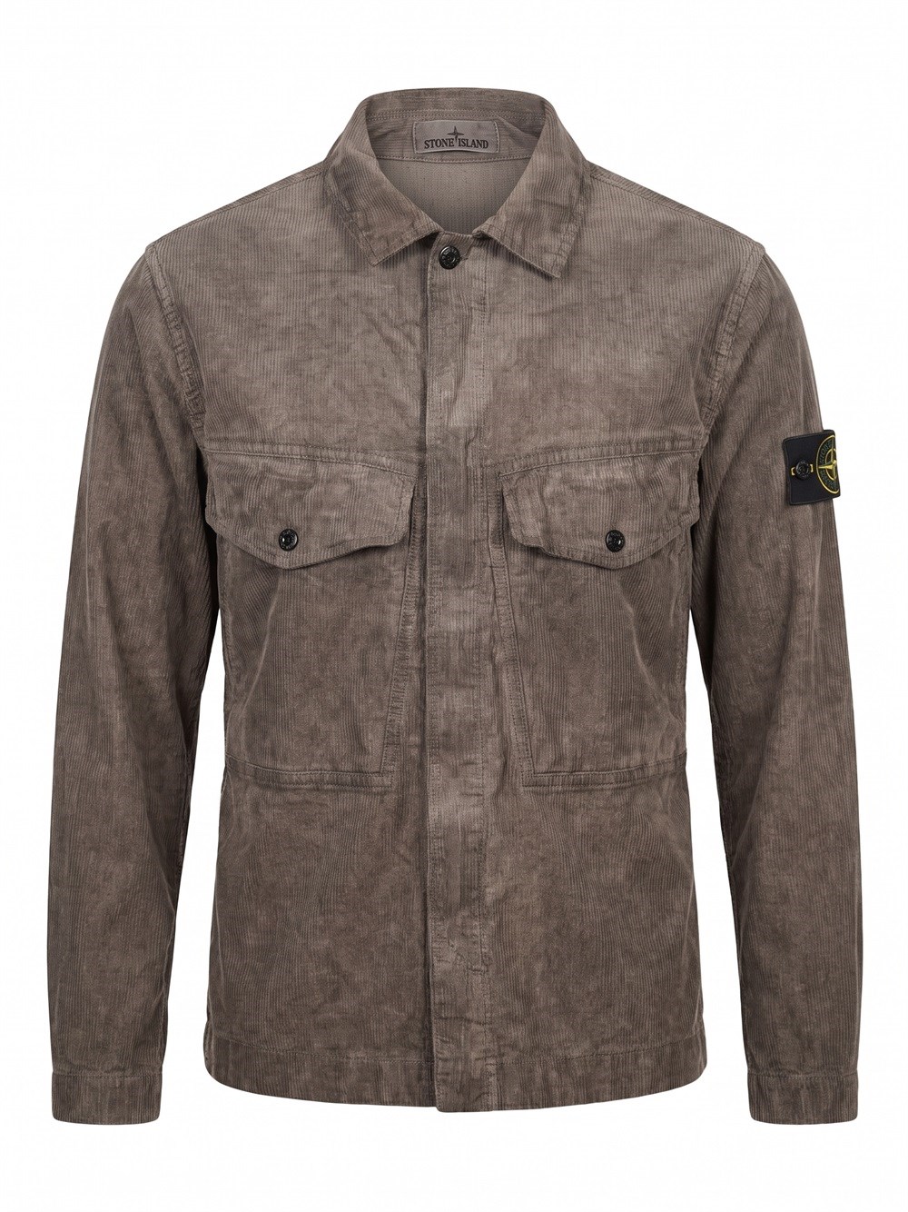 Stone Island Corduroy Garment Dyed `Terra` Shirt