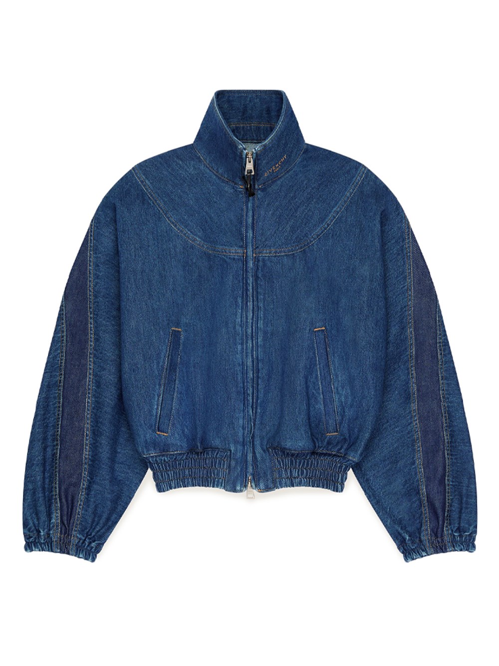 Givenchy Denim Bomber Jacket In Blue