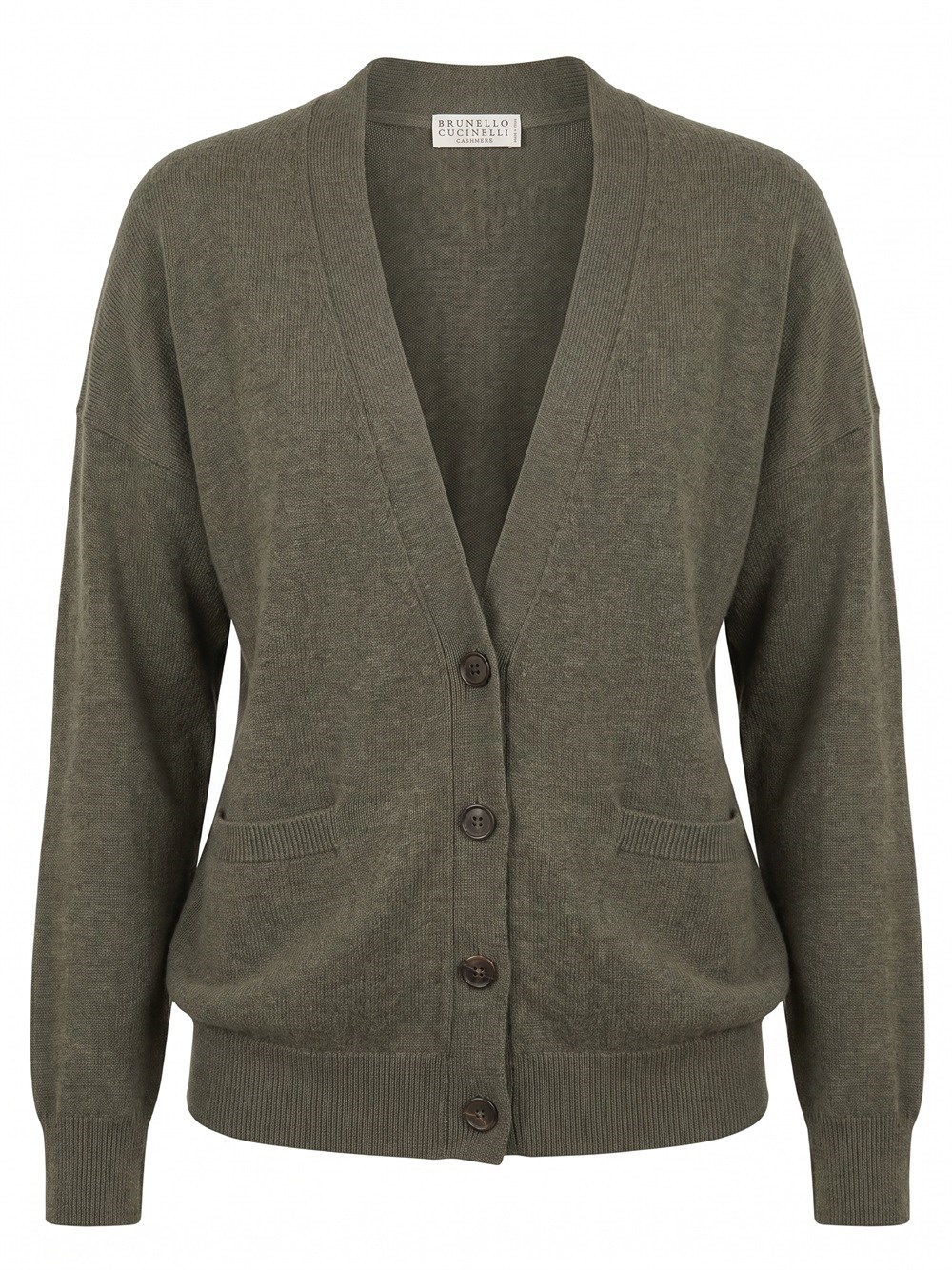Brunello Cucinelli Cashmere Cardigan In Green