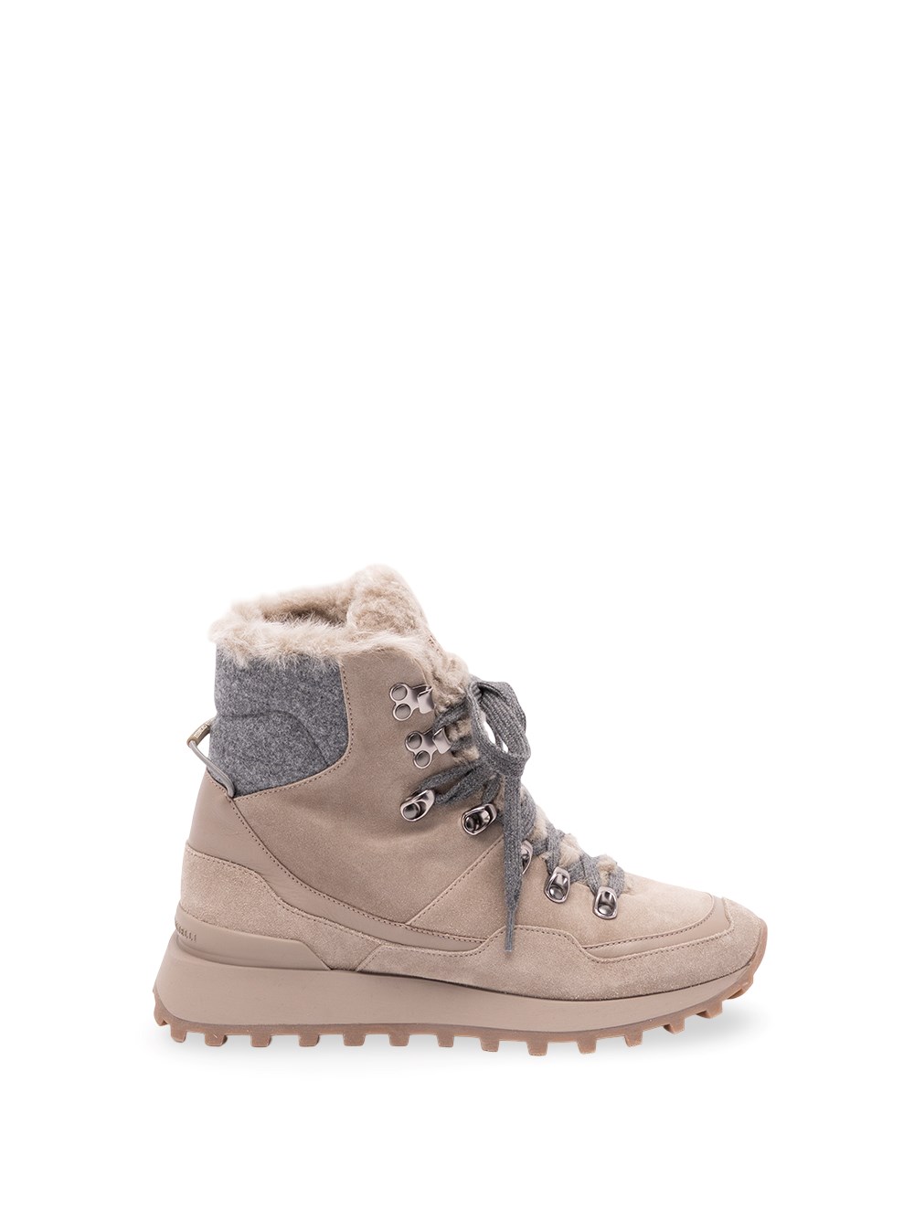 Brunello Cucinelli Suede, Knit And Shearling Runners