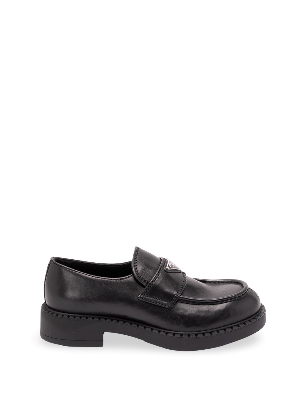 Prada Aged Leather Loafers