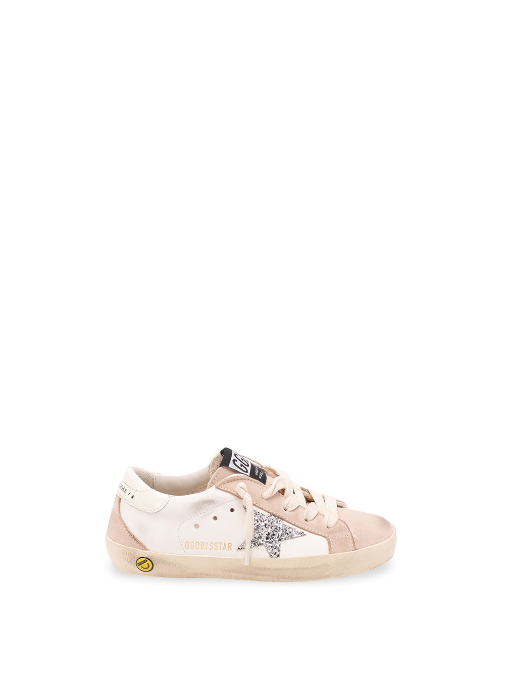 Golden Goose Girls Pink Super-Star Sneakers In White/Pink/Silver - Image 2