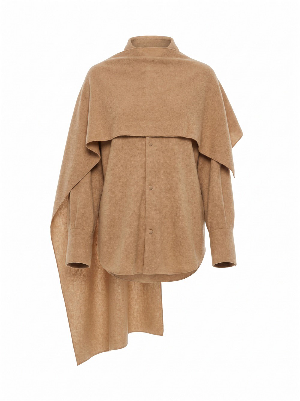 DARKPARK Georgia Cashmere Wool Detachable-Scarf Shirt