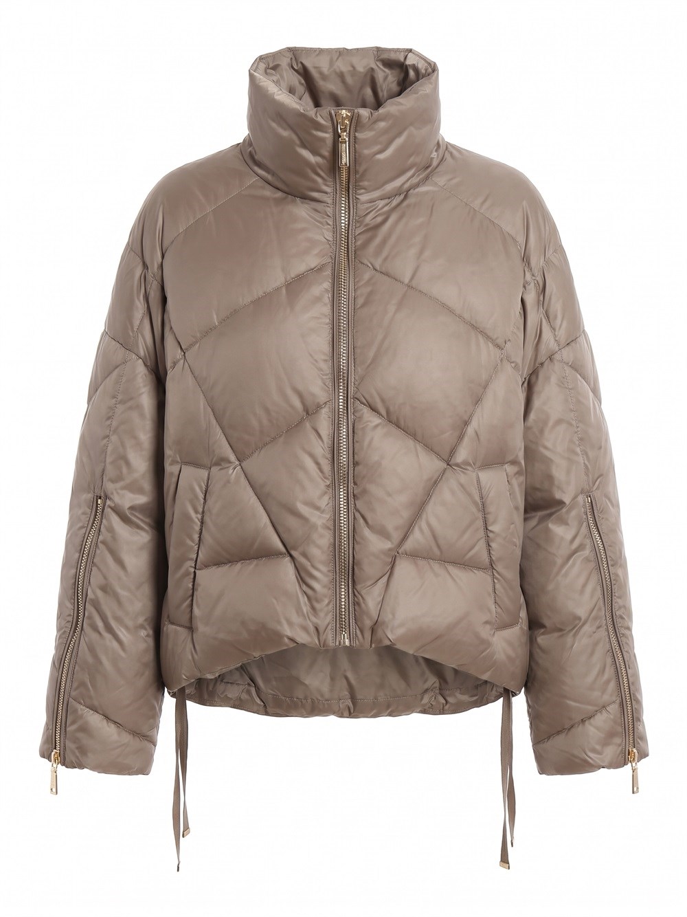 Twinset Short Padded Jacket In Gray