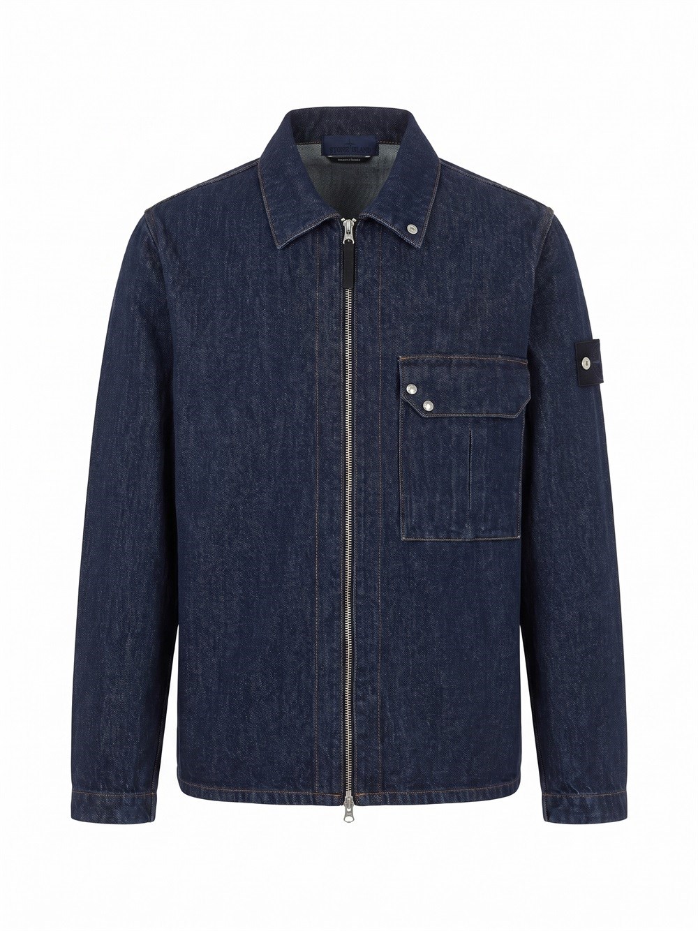 Stone Island Rinsed Zip Thru 1200002 Jacket Blue, Size M, Circle Fashion - Image 6