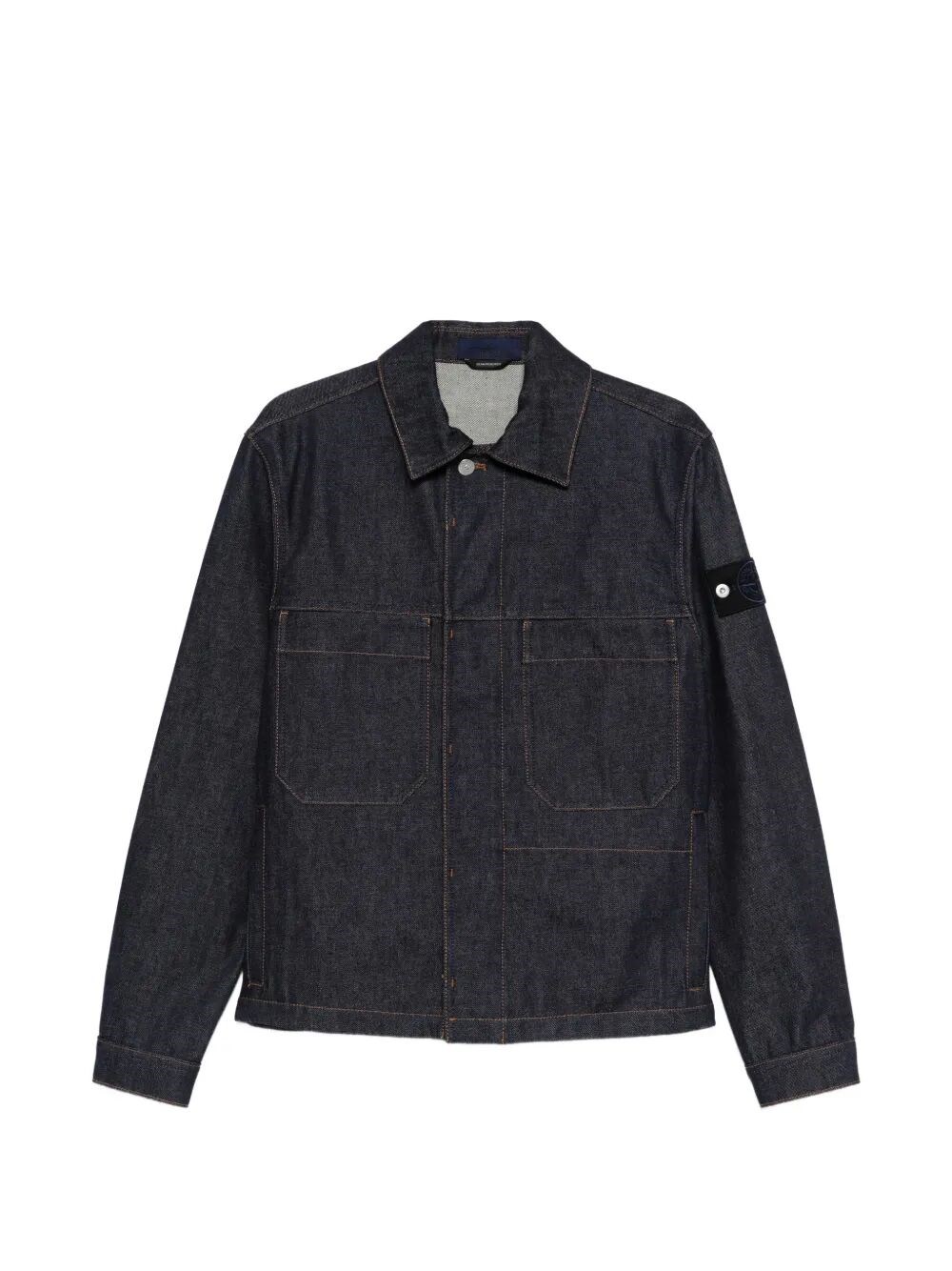 Stone Island `Indigo Denim-Raw` Biker Jacket