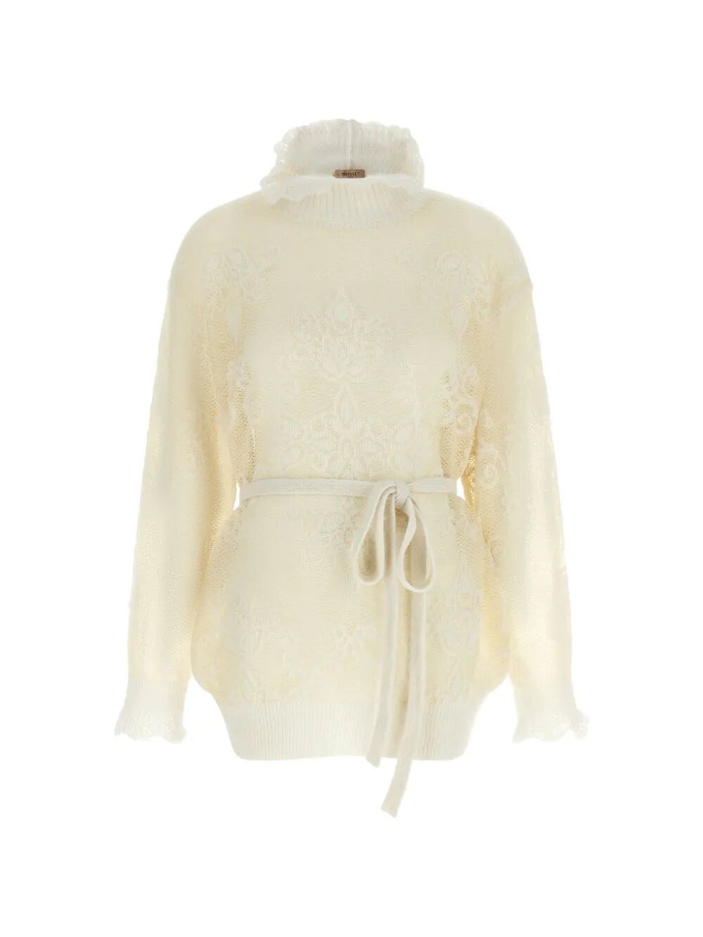 Twinset Maxi Knit - Female - Turtlenecks - White - M - Knitwear - Image 2