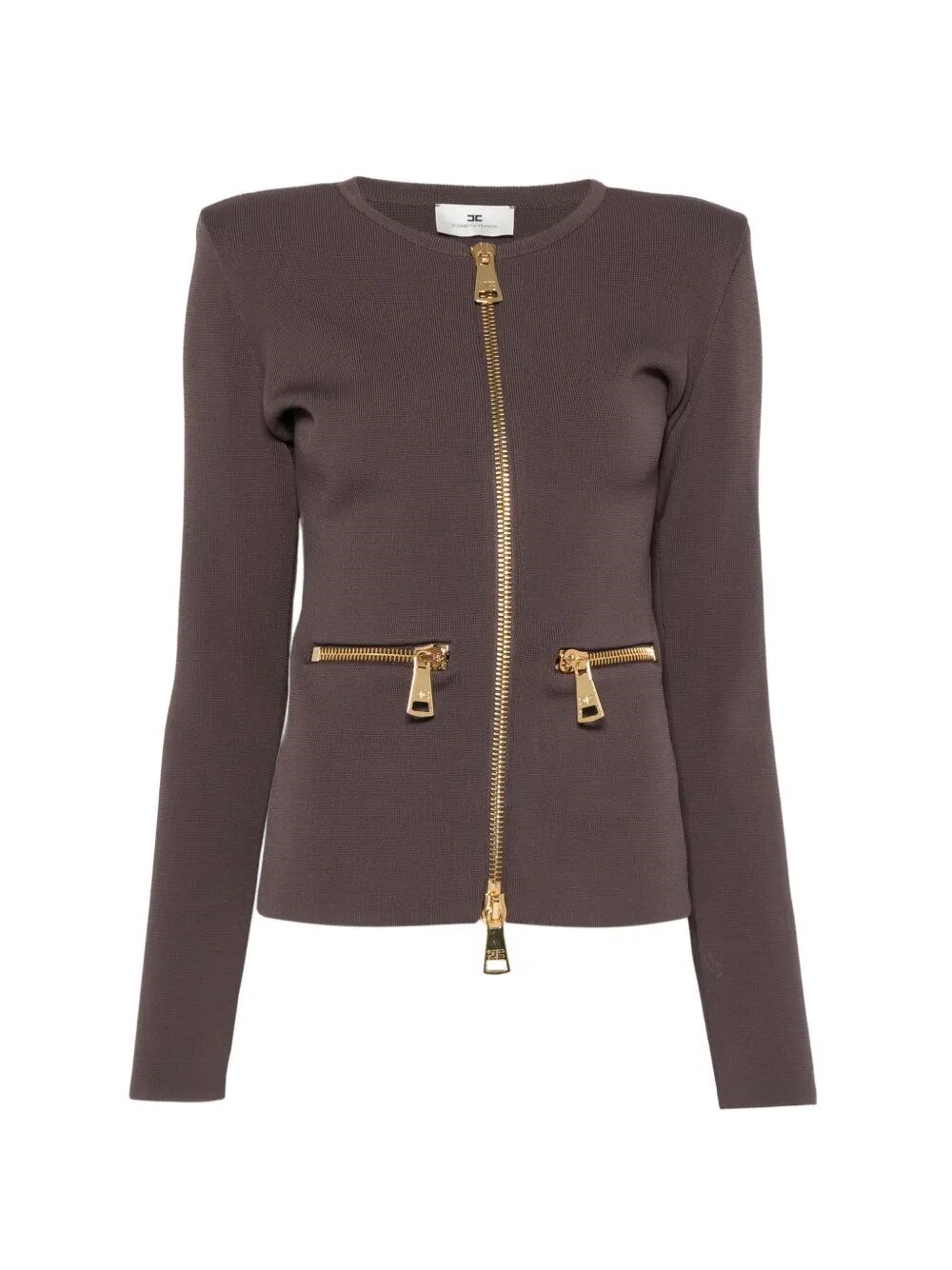 Elisabetta Franchi Cardigan In Full Milano Stitch Fabric