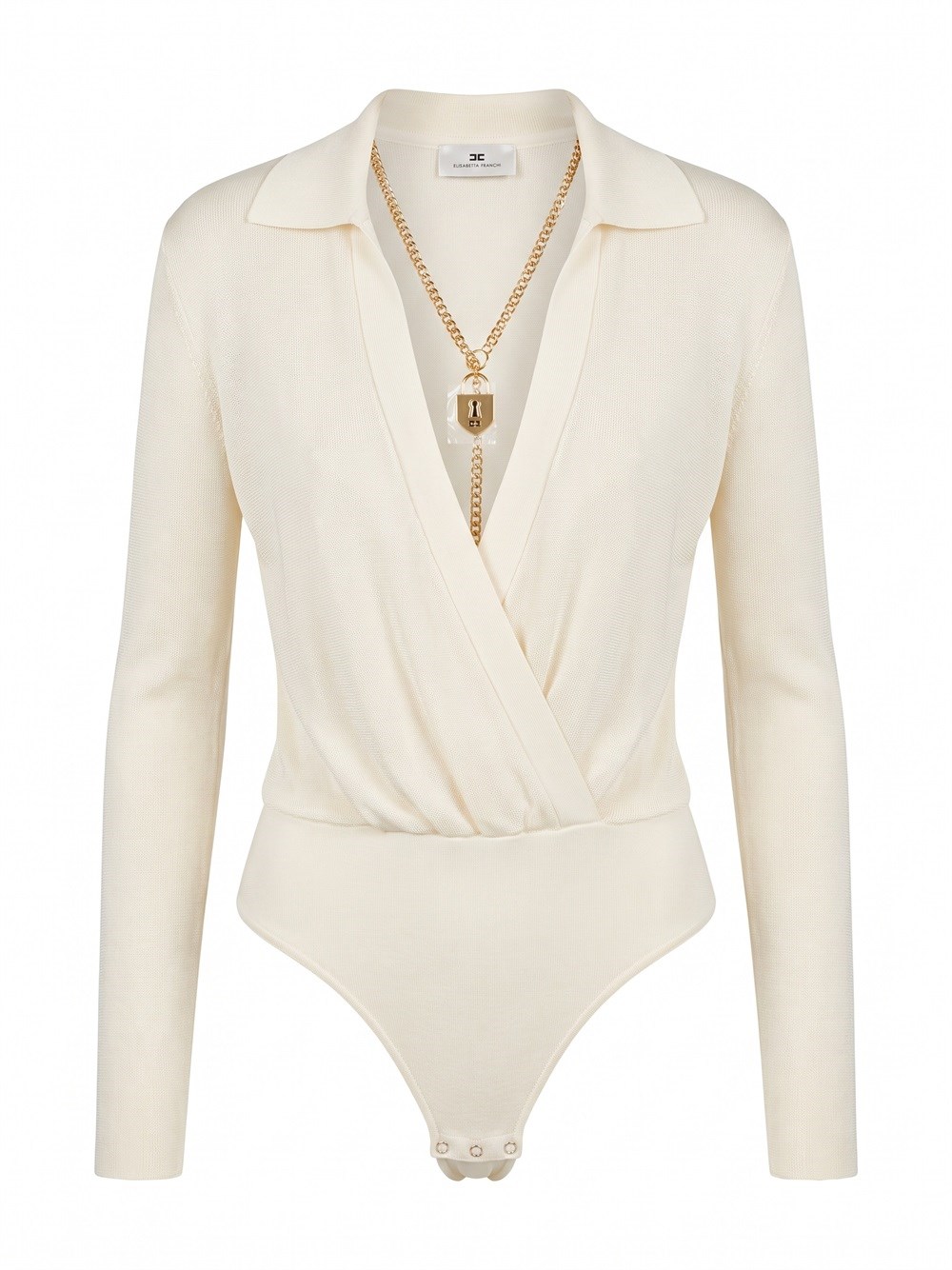 Elisabetta Franchi Bodysuit In Viscose Yarn Fabric