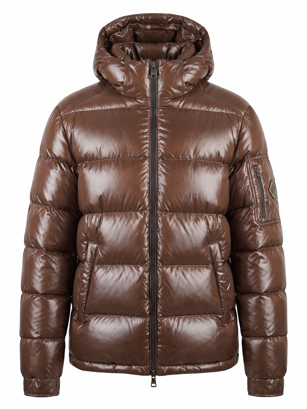 Herno Polar Tech Down Jacket With Hood - Male - Winter Jackets - Brown - M - Jackets - Image 3