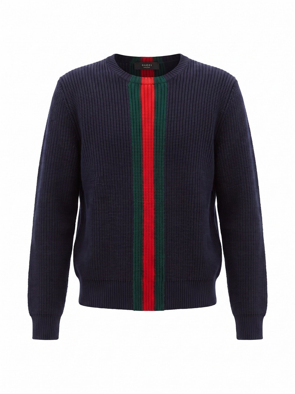 Gucci Wool Crewneck Sweater With Web Detail