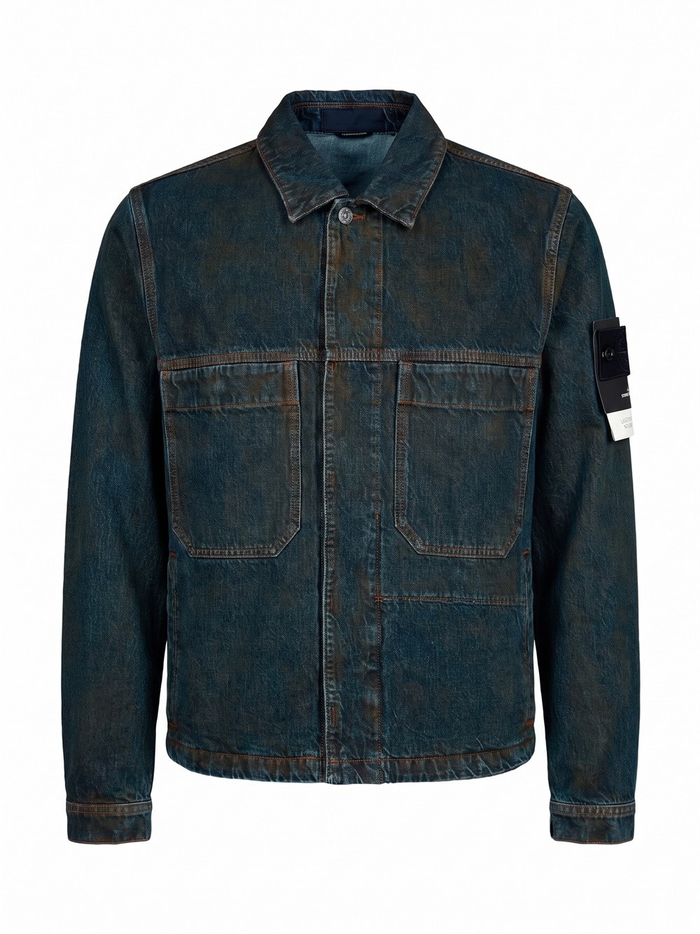 Stone Island , Denim Jackets, Male, Blue, Xl, Denim Jacket - Image 5