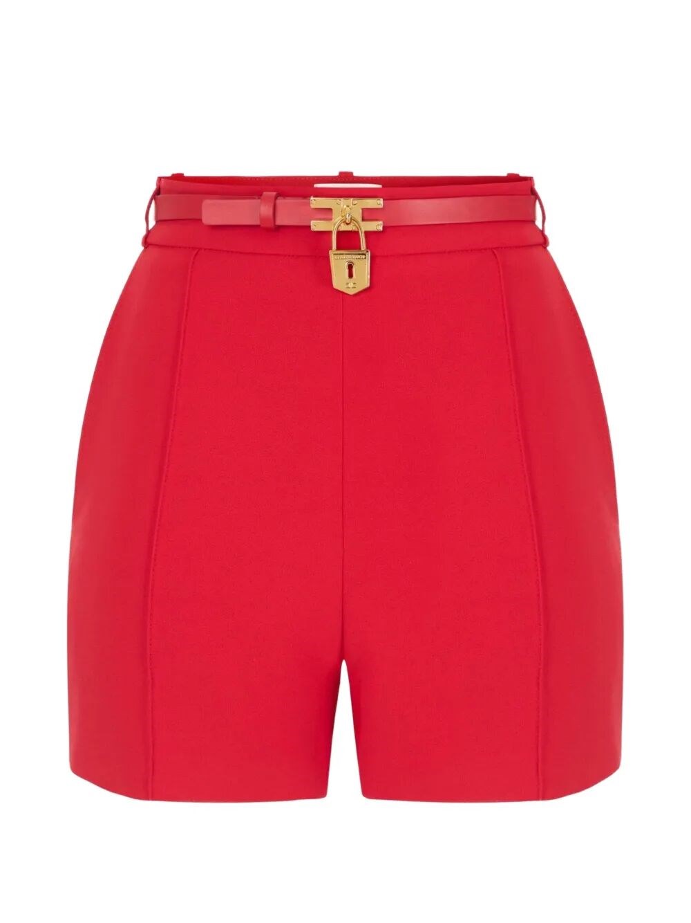 Elisabetta Franchi , Short Shorts, Female, Red, Xs, Lightweight Crêpe Shorts - Image 3