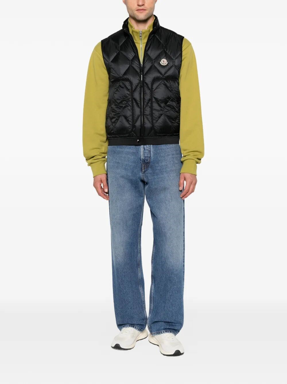 Moncler , Straight Fit Jeans, Male, Blue, S, Jeans With Logo Patch - Image 2