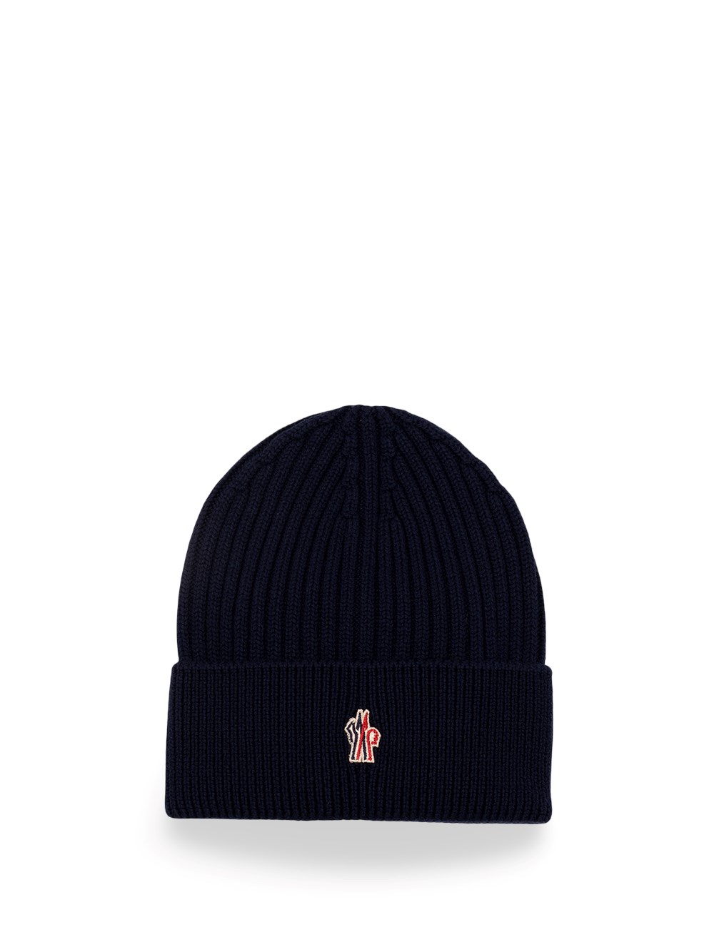 Moncler Men's Navy Branded Wool Hat - Size Os - Image 4