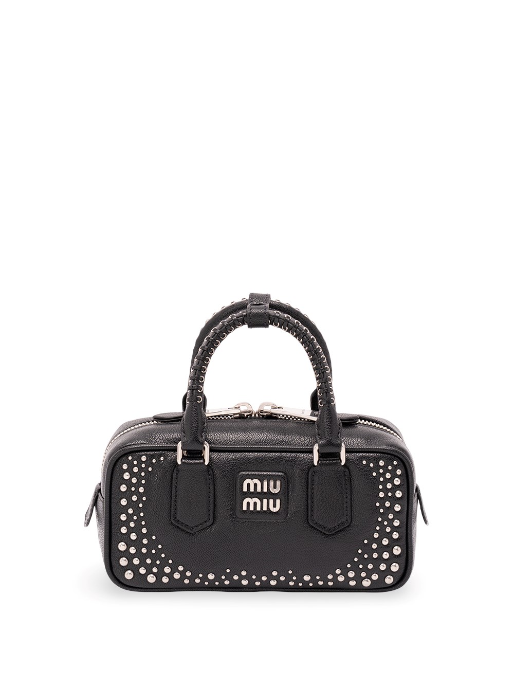 Miu Miu Women's Black Arcadie Studded Leather Bag - Image 4