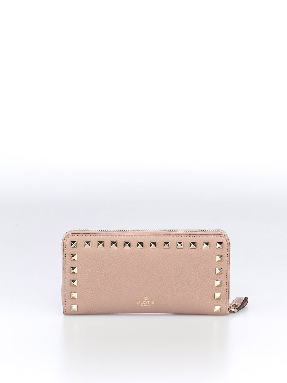 valentino rockstud zip around wallet